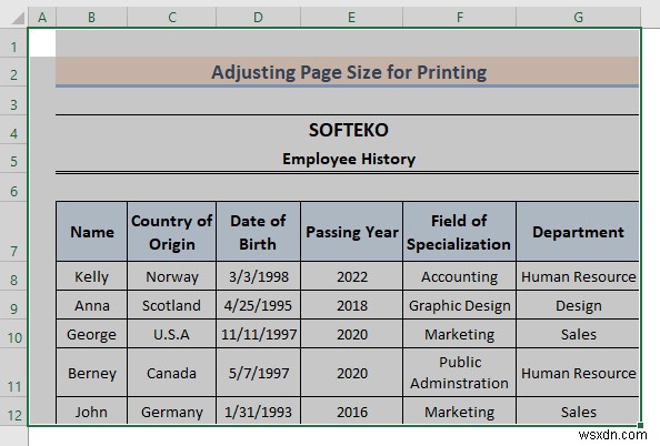 How to Adjust Page Size for Printing in Excel (6 Quick Tricks)