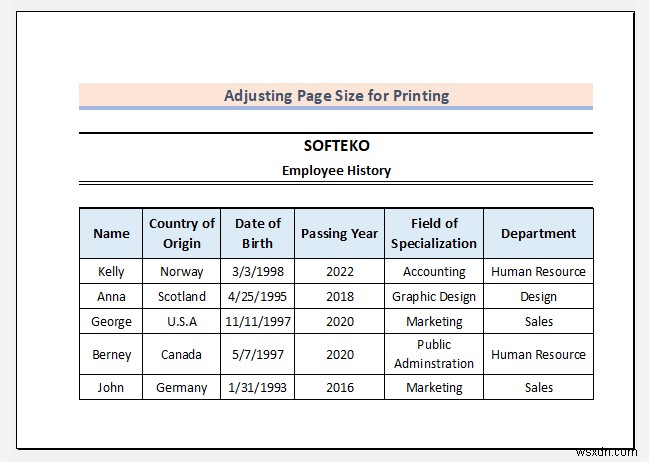 How to Adjust Page Size for Printing in Excel (6 Quick Tricks)