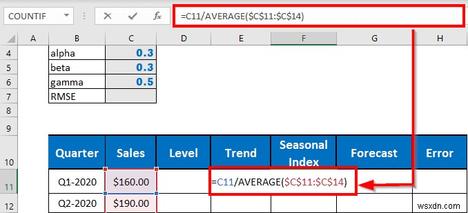 Perform Holt-Winters Exponential Smoothing in Excel (with Easy Steps)