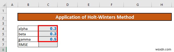 Perform Holt-Winters Exponential Smoothing in Excel (with Easy Steps)
