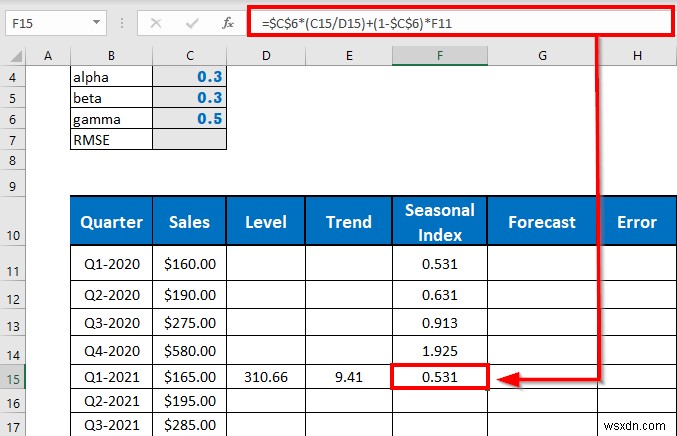 Perform Holt-Winters Exponential Smoothing in Excel (with Easy Steps)