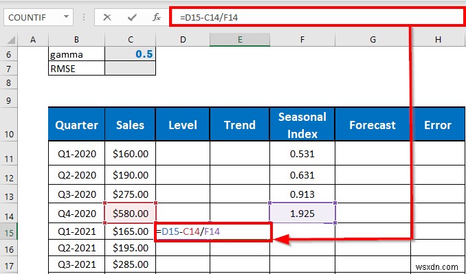 Perform Holt-Winters Exponential Smoothing in Excel (with Easy Steps)