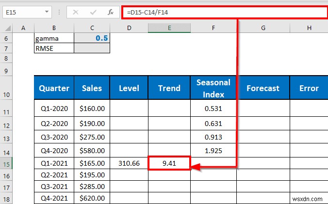 Perform Holt-Winters Exponential Smoothing in Excel (with Easy Steps)