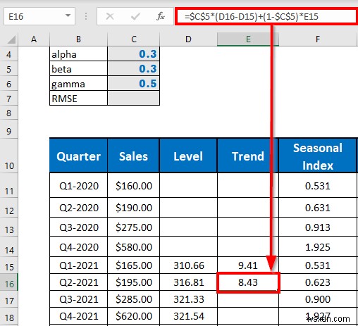 Perform Holt-Winters Exponential Smoothing in Excel (with Easy Steps)