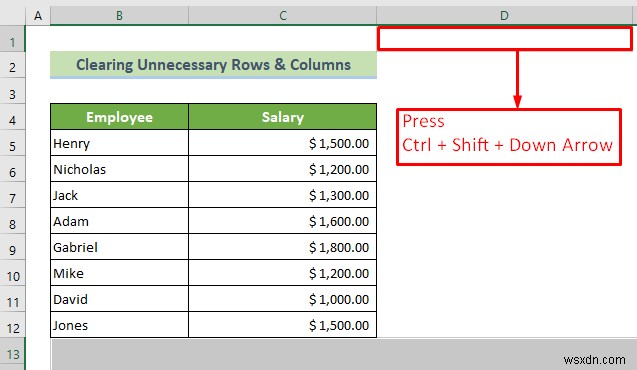 How to Set the End of an Excel Spreadsheet (3 Effective Ways)