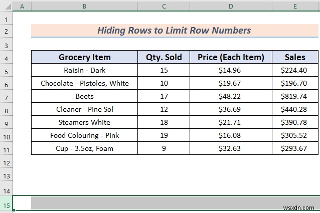 How to Limit Number of Rows in Excel (3 Effective Methods)