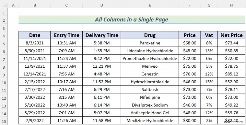 How to Change the Printing Scale So All Columns Will Print on a Single Page