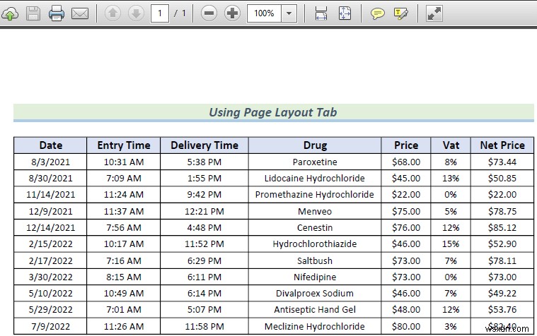 How to Change the Printing Scale So All Columns Will Print on a Single Page