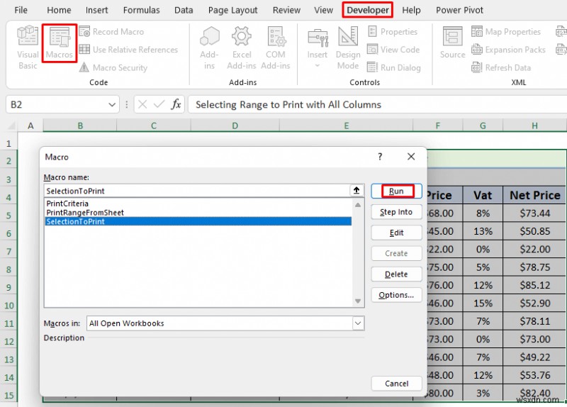 How to Change the Printing Scale So All Columns Will Print on a Single Page