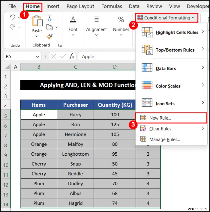 How to Alternate Row Color Based on Group in Excel (6 Methods)