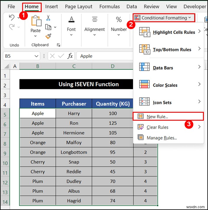 How to Alternate Row Color Based on Group in Excel (6 Methods)