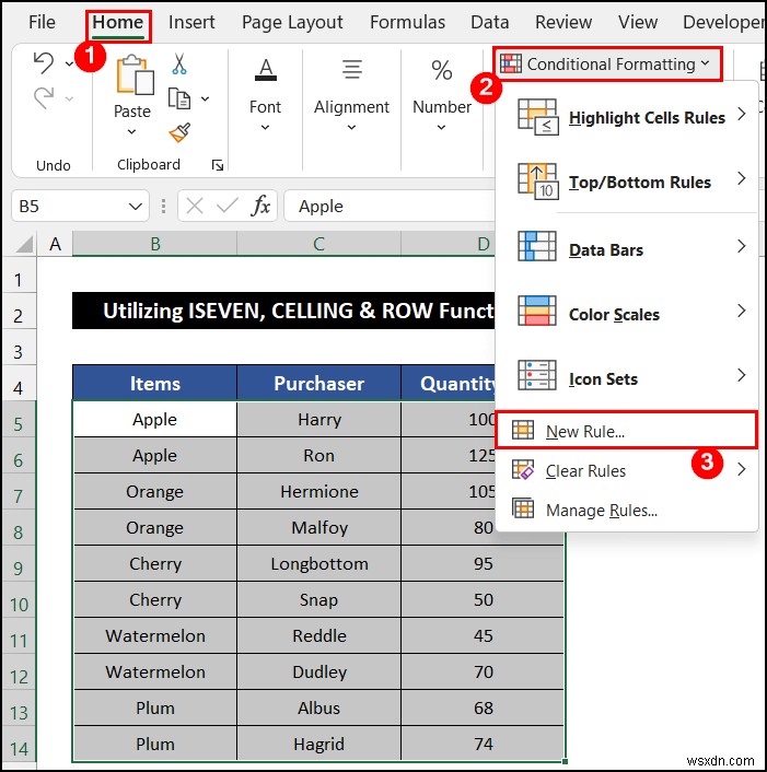 How to Alternate Row Color Based on Group in Excel (6 Methods)