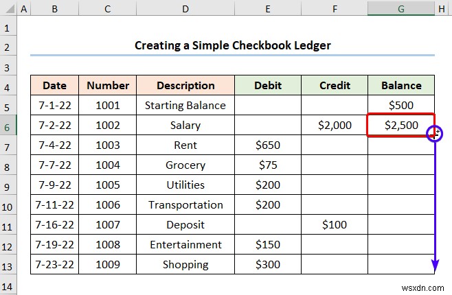 How to Create a Checkbook Ledger in Excel (2 Useful Examples)