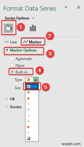 How to Add Data Markers in Excel (2 Easy Examples)