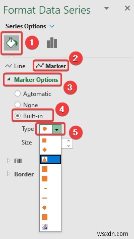 How to Add Data Markers in Excel (2 Easy Examples)