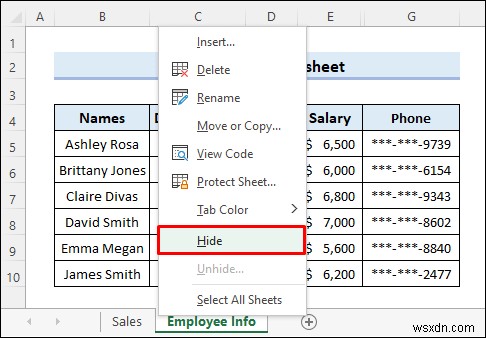 How to Hide Confidential Data in Excel (5 Easy Ways)