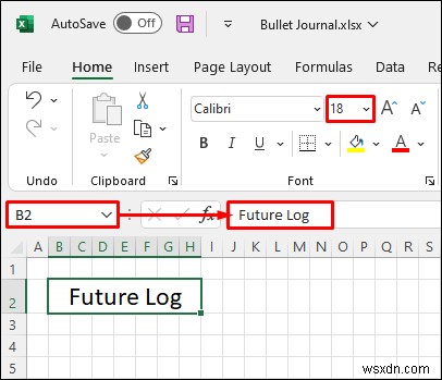 How to Create a Bullet Journal in Excel (with Detailed Steps)