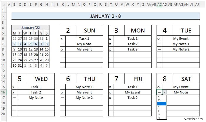 How to Create a Bullet Journal in Excel (with Detailed Steps)