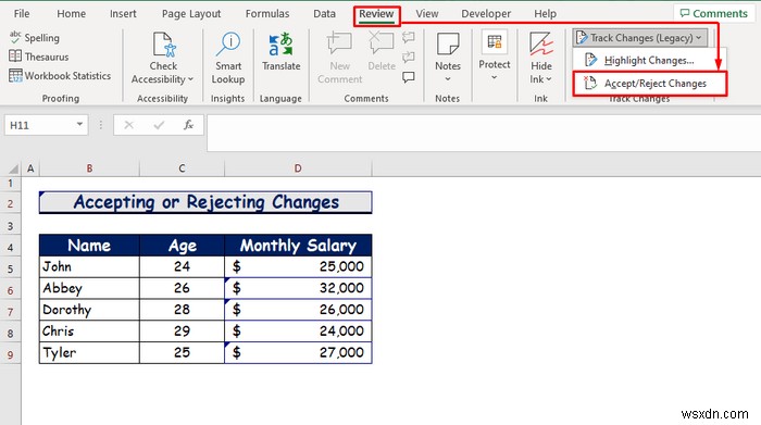 How to Enable Track Changes in Excel ( with Customizations)