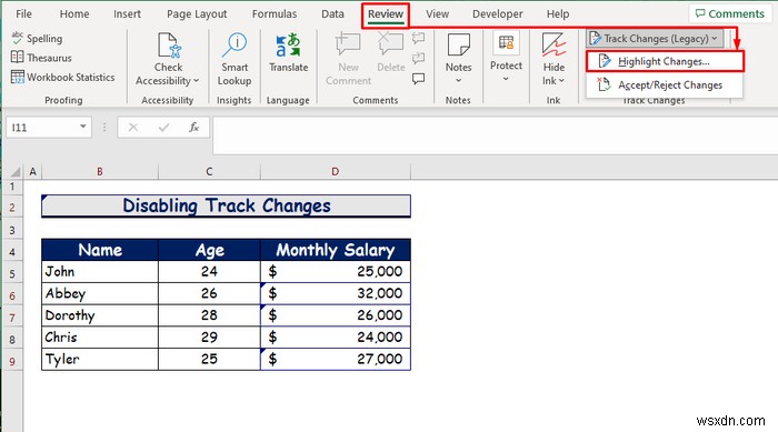 How to Enable Track Changes in Excel ( with Customizations)