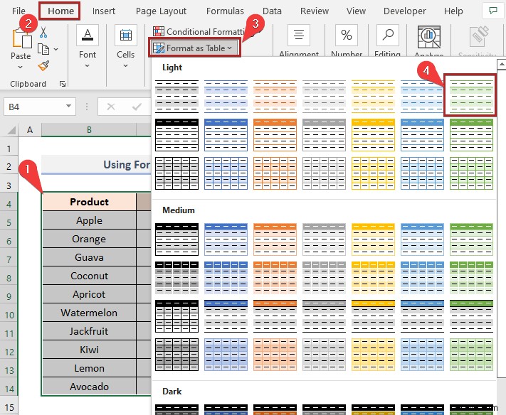 How to Color Alternate Row Based on Cell Value in Excel