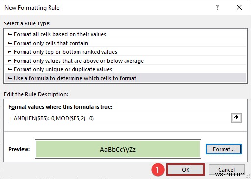 How to Color Alternate Row Based on Cell Value in Excel