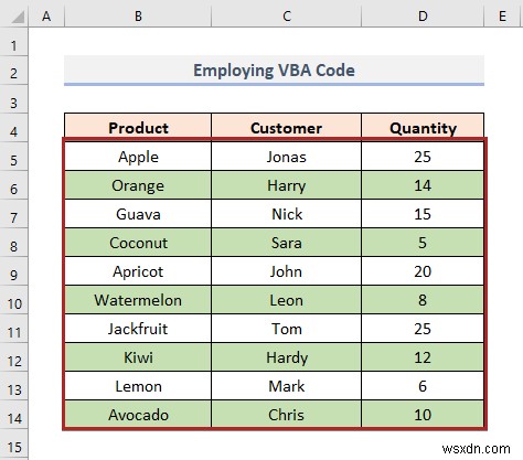 How to Color Alternate Row Based on Cell Value in Excel