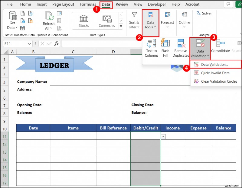 How to Maintain Ledger Book in Excel (with Easy Steps)