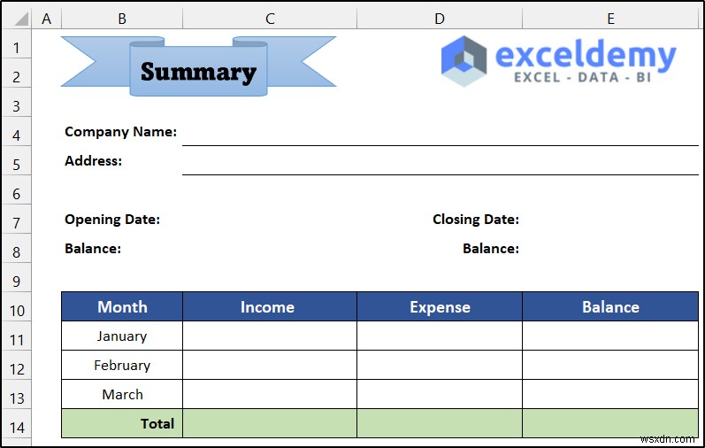 How to Maintain Ledger Book in Excel (with Easy Steps)