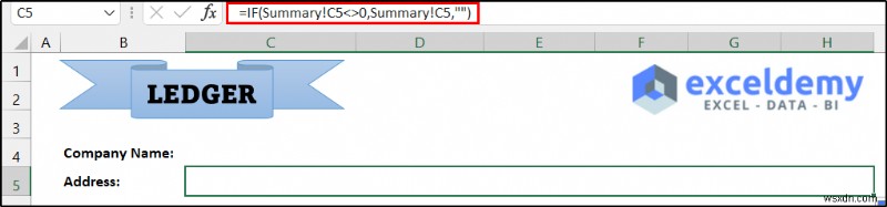 How to Maintain Ledger Book in Excel (with Easy Steps)