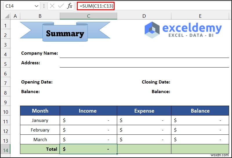 How to Maintain Ledger Book in Excel (with Easy Steps)