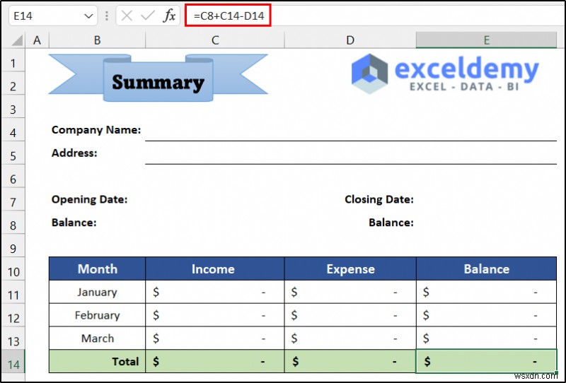 How to Maintain Ledger Book in Excel (with Easy Steps)