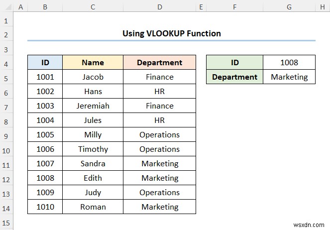 How to Map Data Using VLOOKUP in Excel (4 Quick Ways)