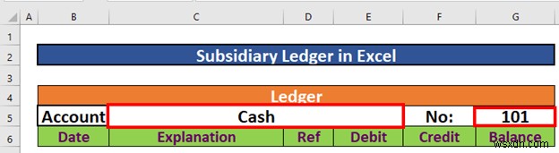 How to Make Subsidiary Ledger in Excel (With Easy Steps)