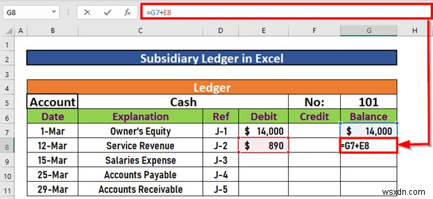 How to Make Subsidiary Ledger in Excel (With Easy Steps)