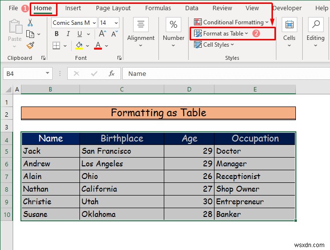 How to Shade Every Other Row in Excel (3 Ways)