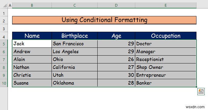 How to Shade Every Other Row in Excel (3 Ways)