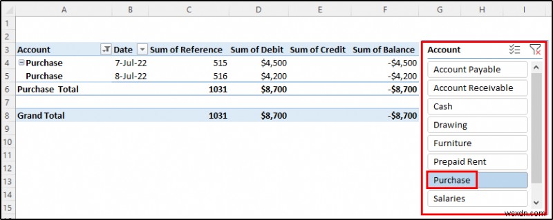 Create General Ledger in Excel from General Journal Data