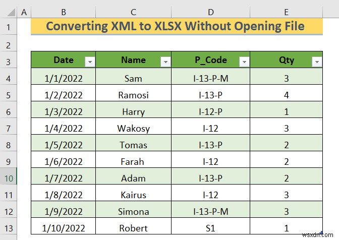 How to Convert XML to XLSX Without Opening File
