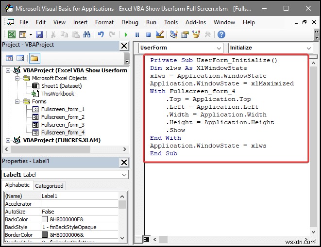 Excel VBA: Show Userform in Full Screen (4 Easy Ways)