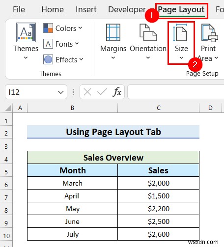 How to Add Paper Size in Excel (4 Easy Ways)