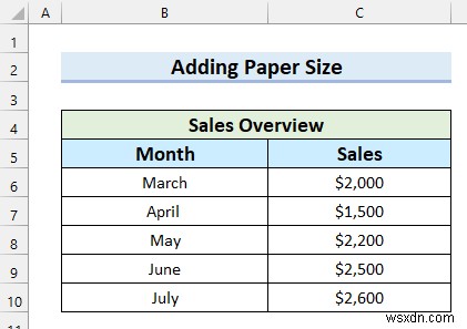 How to Add Paper Size in Excel (4 Easy Ways)