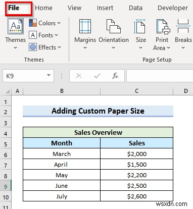 How to Add Paper Size in Excel (4 Easy Ways)