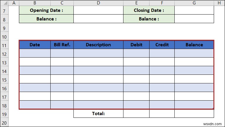 How to Make a Ledger in Excel (with Easy Steps)