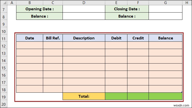 How to Make a Ledger in Excel (with Easy Steps)
