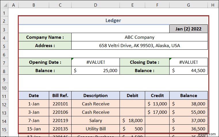 How to Make a Ledger in Excel (with Easy Steps)