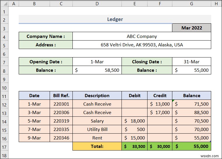 How to Make a Ledger in Excel (with Easy Steps)