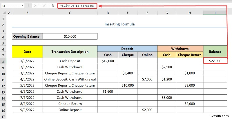 How to Make a Bank Ledger in Excel (with Easy Steps)