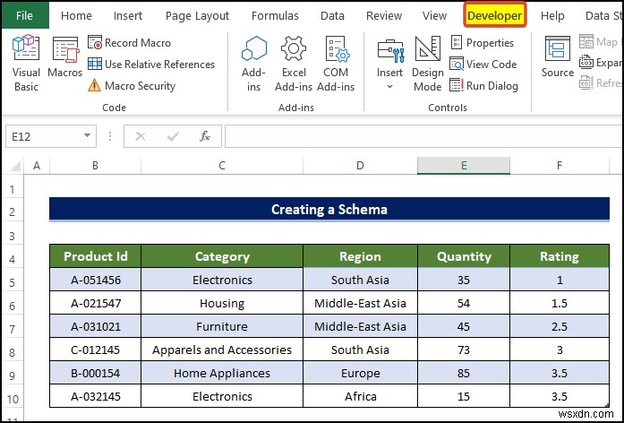 How to Create a Schema in Excel (with Detailed Steps)