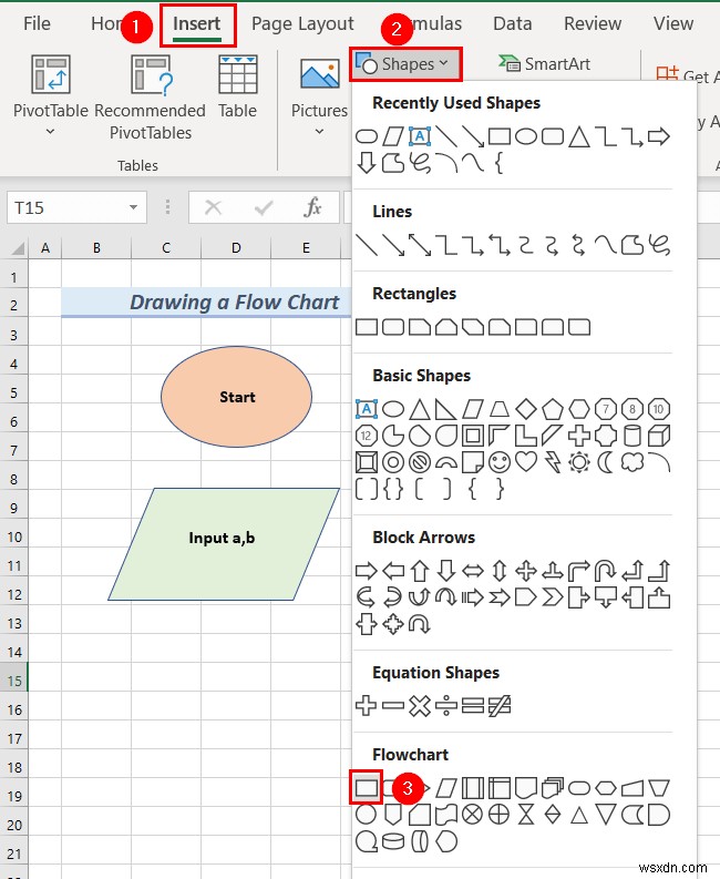 How to Draw Engineering Drawing in Excel (2 Suitable Examples)
